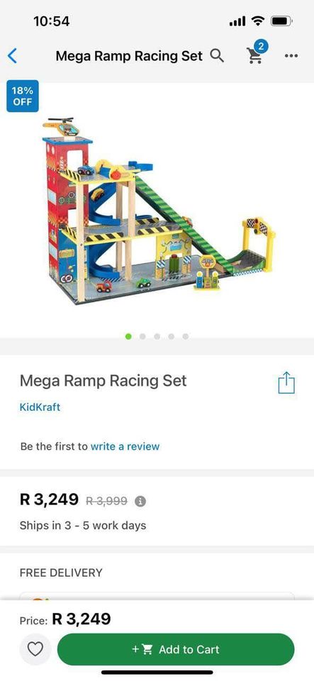 Mega ramp racing Kit car garage from Kids craft (no cars)