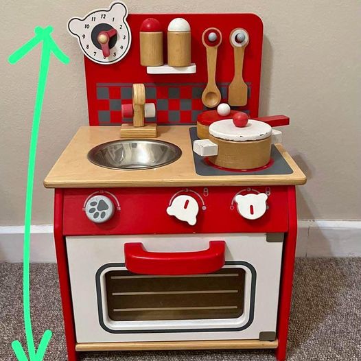 Viga kids Tabletop wooden Mini Kitchen Set with Accessories (40cm)