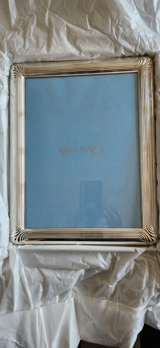 Christofle frame, still in box. Size 30 x 23 edge to edge.  Silver plated. R1500 (R3000 new)