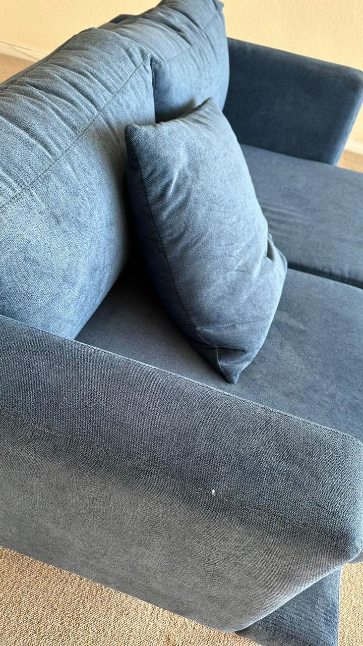 2 seater couch from Klooftique. R8500. Size 141cm wide and 92cm deep. In perfect condition, hardly used